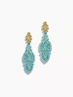 Artisan© Earrings in Turquoise Crystals - Small