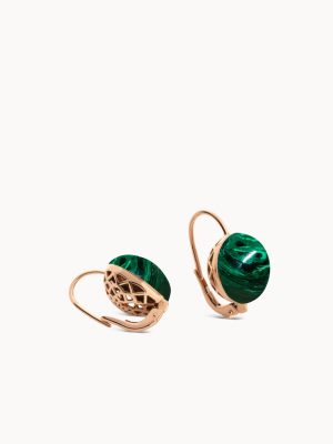 Orb© Ajoure-back Earrings in Malachite