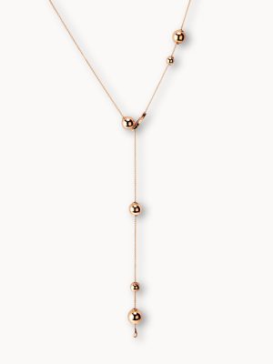 Orb© multi-size moveable gold necklace