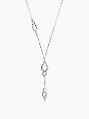 Arabesque silver necklace