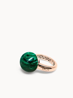 Orb© Malachite Ring in Rose Gold - Large