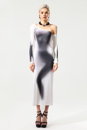 Maoma Printed Midi Dress
