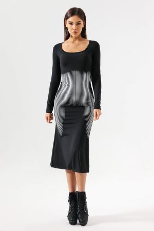 Maoma Printed Midi Dress