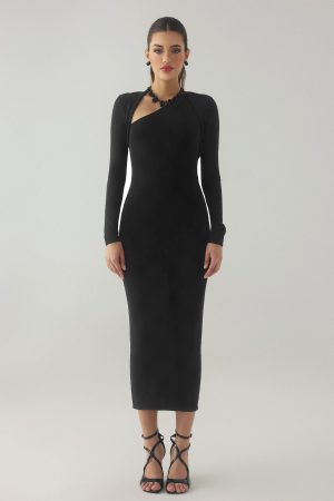Pilisa Asymmetric Midi Dress