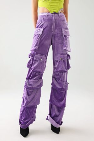 Eleni Velvet Cargo Pants