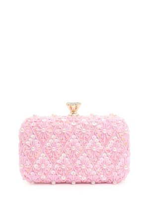 Zoey Sequins Pearls Clutch