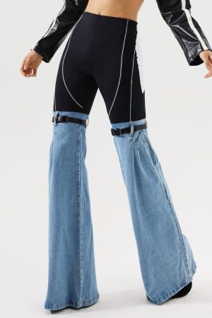 Shalissa Patchwork Flared Jeans