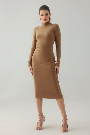 Raki Mock Neck Midi Dress