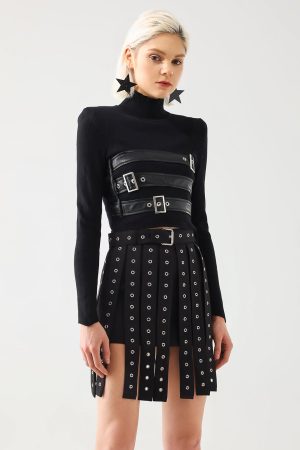 Whetu Stripes Mini Skirt