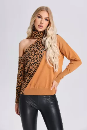 Viky One-Shoulder Cutout Sweater