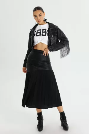 Sapphire Tassel Short Denim Jacket