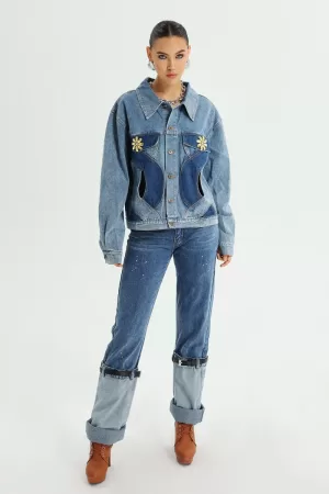 Nunna Cutout Denim Jacket