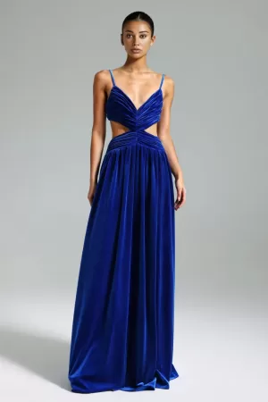 Edmee Velvet Cut Out Maxi Dress