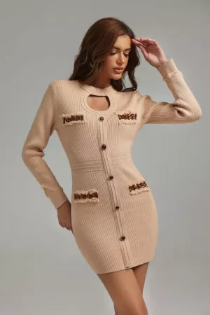 Evie Cutout Knitted Mini Dress