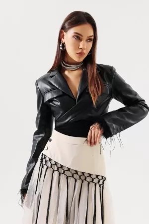 Faithe Eco-Leather Short Jacket