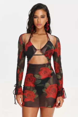 Hilda Flower Halter Beach Cover