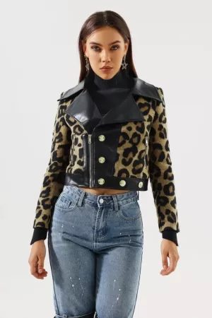 Millie Eco-Leather Printed Jacket
