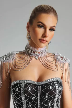 Saoirse Diamante Tassel Shoulder Chain
