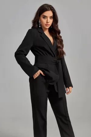 Vicky Tie-up Blazer Set