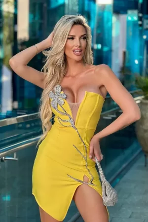 vsuppastar-Bristol Diamonate Mini Bandage Dress