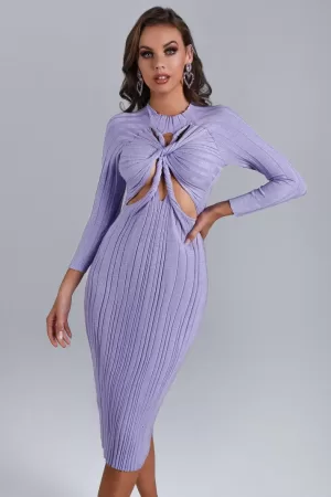 Suki Long Sleeve Cutout Knit Dress
