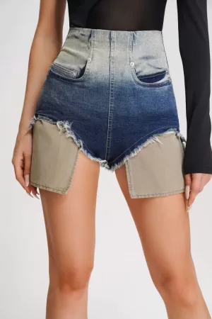 Xya Gradient Denim Shorts