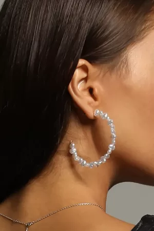 Pearl Hoop Earrings
